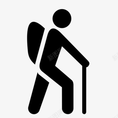 徒步旅行者徒步旅行旅行图标图标