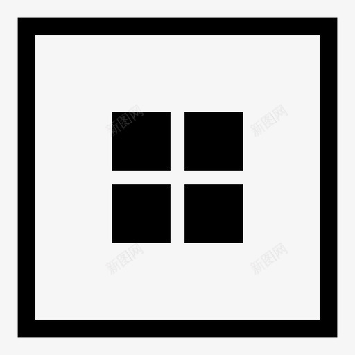 窗口网格布局图标svg_新图网 https://ixintu.com 110个正方形 布局 形状 正方形 窗口 网格 菜单