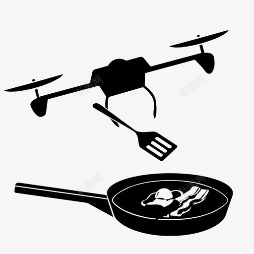 做早餐煎锅机器人图标svg_新图网 https://ixintu.com 做早餐 无人机 有一个无人机 未来 机器人 烹饪 煎锅 私人厨师 科技 食物