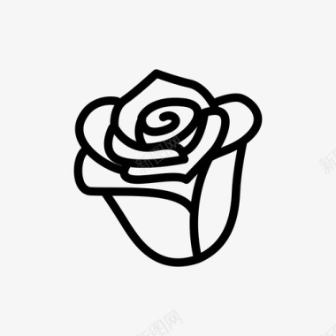 玫瑰绿色花卉图标图标