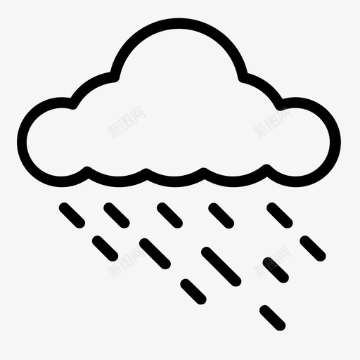 雨天气状况季节图标svg_新图网 https://ixintu.com 云 天气状况 季节 自然 雨 雨天 预报