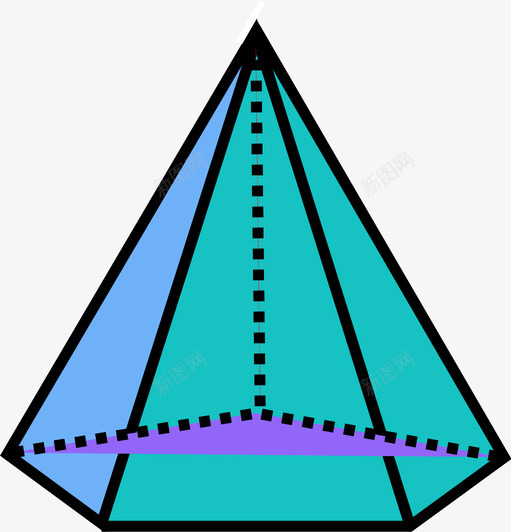 五角金字塔三维三维形状图标svg_新图网 https://ixintu.com 三维 三维形状 五角金字塔 几何 形状 物体