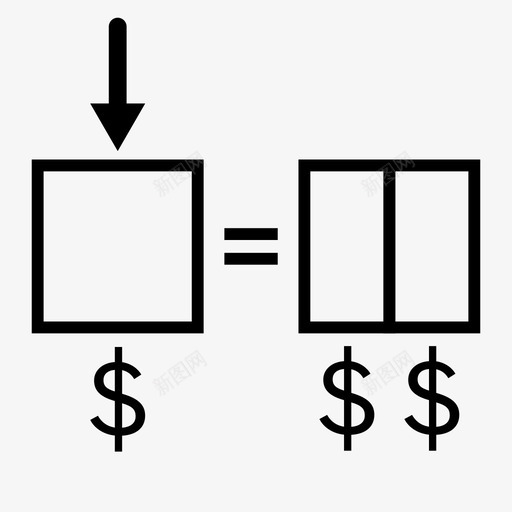 资产资产负债表现金图标svg_新图网 https://ixintu.com 现金 等式 美元 美元符号 货币 资产 资产负债表