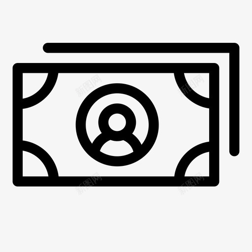 钱账单钞票图标svg_新图网 https://ixintu.com 支付 现金 简单化 美元 账单 货币 钞票 钱