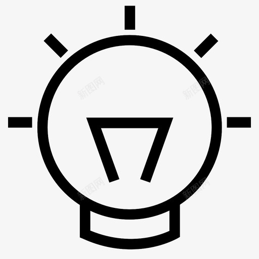 灯泡发光圆灯图标svg_新图网 https://ixintu.com 发光 圆灯 构思 灯 灯丝 灯泡 照明