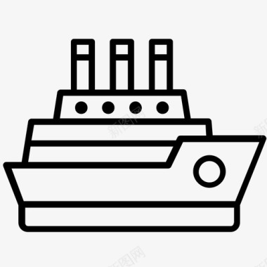 船旅行泰坦尼克号图标图标