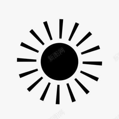 太阳天气状况温暖图标图标