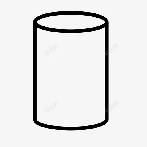 圆柱形状柱子图标svg_新图网 https://ixintu.com 体积 几何 图形 圆柱 形状 柱子 物体