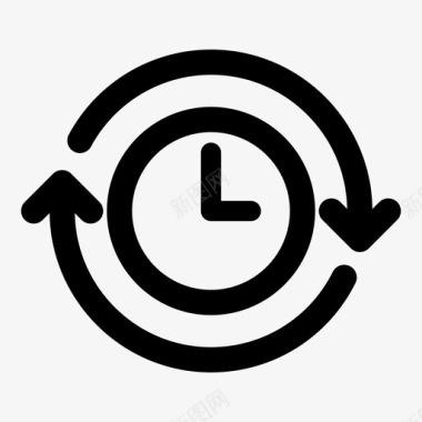 时钟时间旅行时间机器图标图标