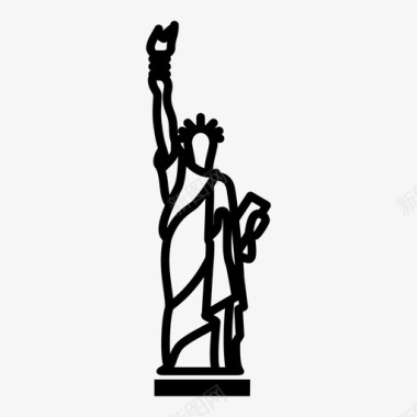 自由女神像纪念碑纽约图标图标