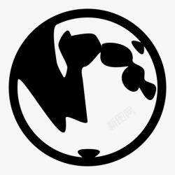 多吉月球外太空多吉欧图标高清图片