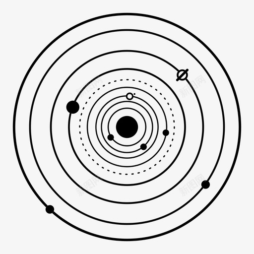 太阳系宇宙太空图标svg_新图网 https://ixintu.com 太空 太阳系 宇宙 星系 行星 轨道