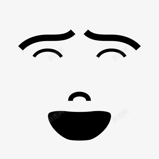 笑心情开心的笑图标svg_新图网 https://ixintu.com 开心的笑 心情 感觉 眼睛 笑 脸 脸开心笑 脸表情 面部表情