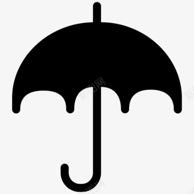 伞雨安全图标图标