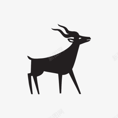 羚羊非洲动物图标图标