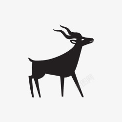 欧亚羚羊非洲动物图标高清图片