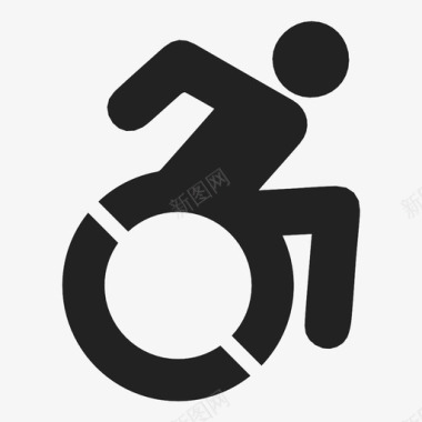 无障碍纽约ada轮椅图标图标