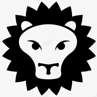 狮子狩猎丛林猫图标图标