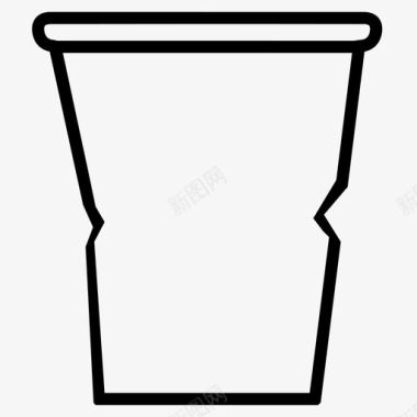 二手杯子饮料一次性杯子图标图标