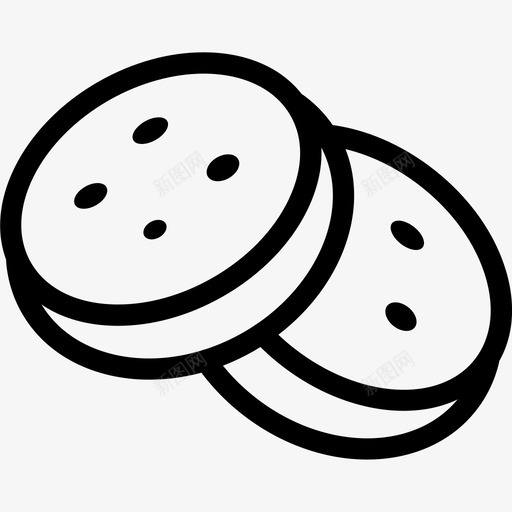 饼干面包房烘焙图标svg_新图网 https://ixintu.com 巧克力片 烘焙 甜点 糖 糖果 面包房 饼干