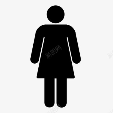 女性用户洗手间图标图标