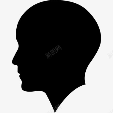 男性秃发侧视人身体部位图标图标