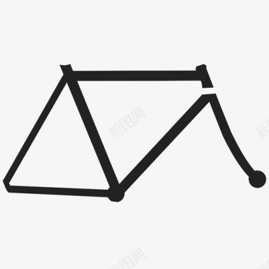 自行车车架自行车零件图标图标