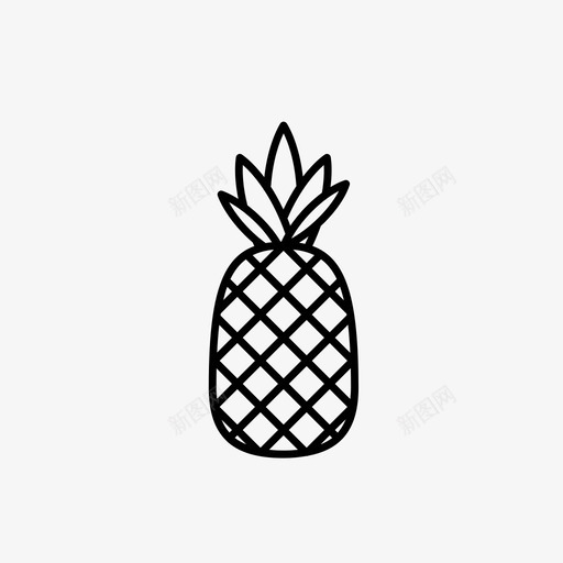 菠萝农产品健康图标svg_新图网 https://ixintu.com 健康 农产品 水果 菠萝 零食 食品 食品杂货