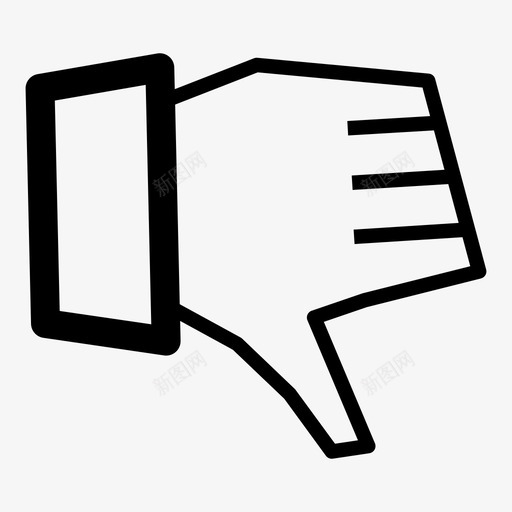 大拇指朝下不同意不喜欢图标svg_新图网 https://ixintu.com 不 不同意 不喜欢 大拇指朝下 社交媒体