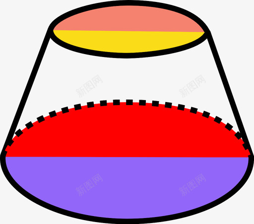 圆锥截头三维形状图标svg_新图网 https://ixintu.com 三维 体积 圆锥截头 对象 形状