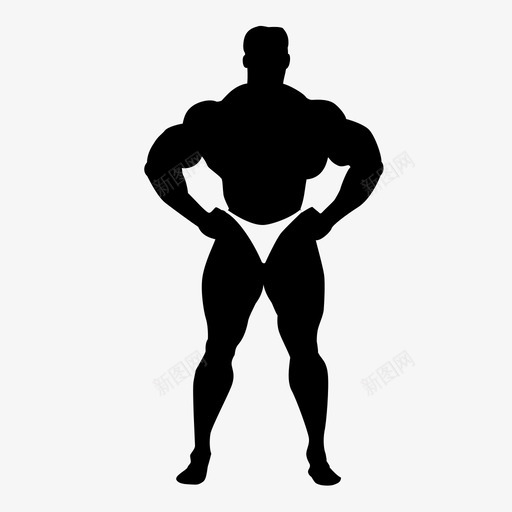 健美运动员肌肉体力图标svg_新图网 https://ixintu.com 体力 健美运动员 力量 强壮 强壮的男人 肌肉 训练 运动