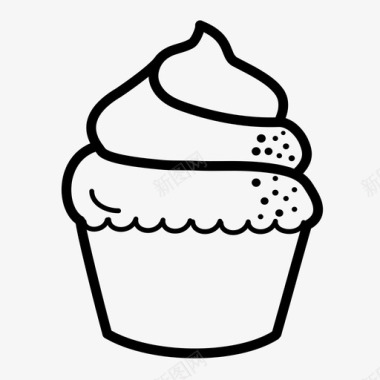 纸杯蛋糕糖松饼图标图标