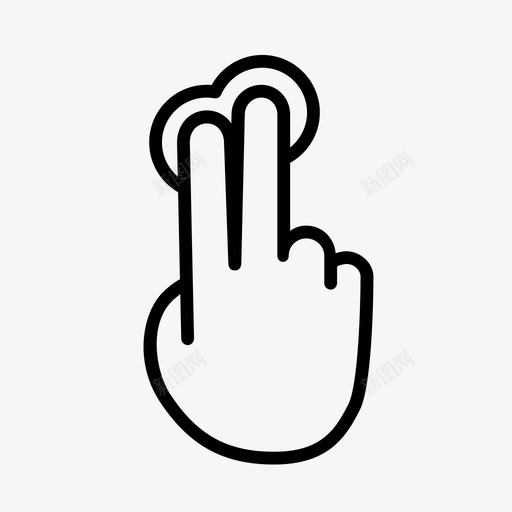 两个手指点击单线点图标svg_新图网 https://ixintu.com 两个手指 两个手指点击 刷 单线 工具 平板电脑 模型 点 用户体验 触摸 触摸手势