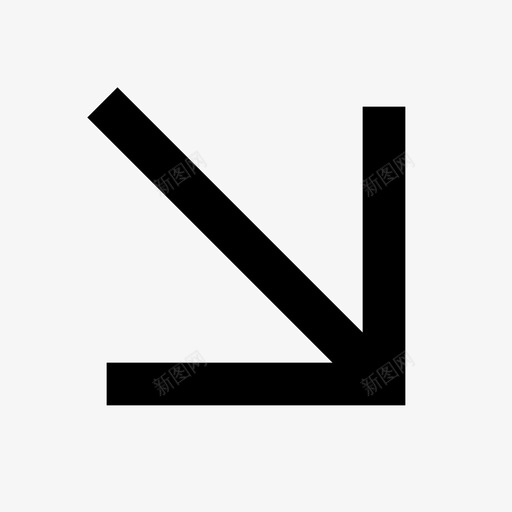 右下箭头方向界面图标svg_新图网 https://ixintu.com androidl图标包 右下箭头 导航 方向 界面