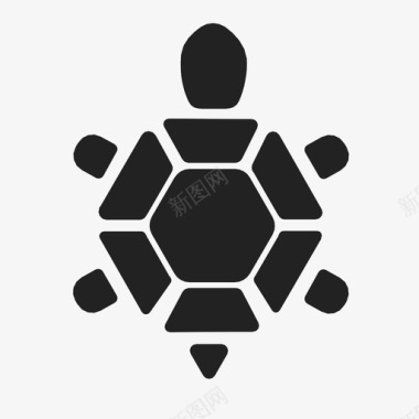 海龟水獭爬行动物图标图标