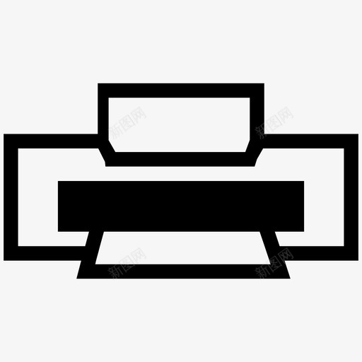 打印机业务文档图标svg_新图网 https://ixintu.com 业务 传真 保存 墨水 打印机 文档 纸张