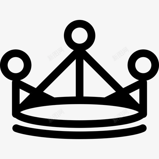 皇冠形状的线条和圆圈形状皇冠图标svg_新图网 https://ixintu.com 形状 皇冠 皇冠形状的线条和圆圈