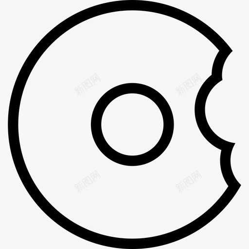 甜甜圈零食标志图标svg_新图网 https://ixintu.com 形状 插图 标志 甜甜圈 甜食 线图标 设计 零食 面包 食品和饮料 食物