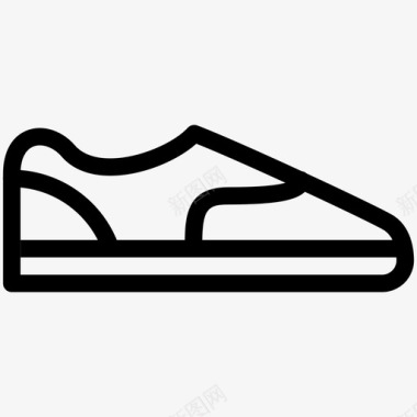 跑鞋形状标志图标图标