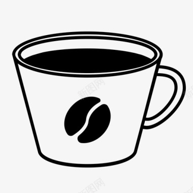 咖啡马克杯爪哇图标图标