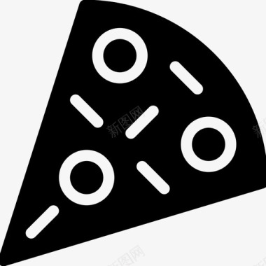 披萨片实心图标小吃图标