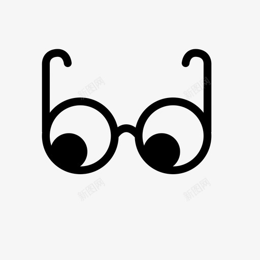 眼镜简单阴影图标svg_新图网 https://ixintu.com 护目镜 最小 框架 注意 看起来 眼睛 眼镜 简单 阴影