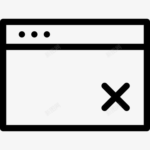 删除窗口形状标志图标svg_新图网 https://ixintu.com ui web浏览器 删除窗口 形状 标志 用户界面 窗口 站点 网站 网页