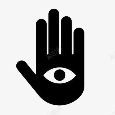哈姆萨能看见的眼睛手势图标图标