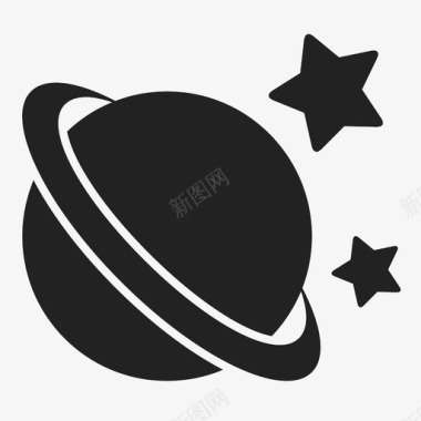 行星外太空土星图标图标