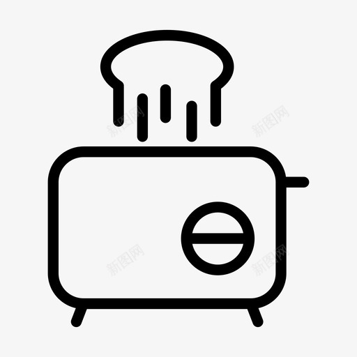 烤面包机定时器零食图标svg_新图网 https://ixintu.com 定时器 早晨图标 烤面包机 热 起床和发光 零食 食物 饭