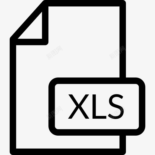 xls文件页面纸张图标svg_新图网 https://ixintu.com ui xls文件 形状 文件 用户界面 电子表格 符号 纸张 线图标 页面