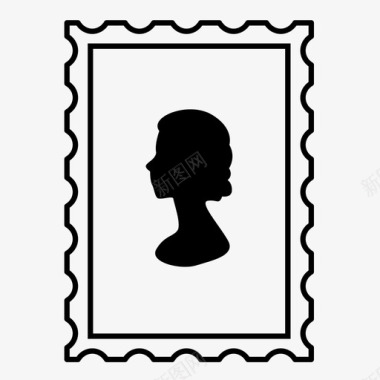 邮票相框邮件图标图标