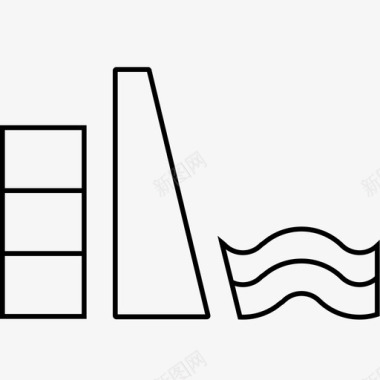 大坝水电图标图标