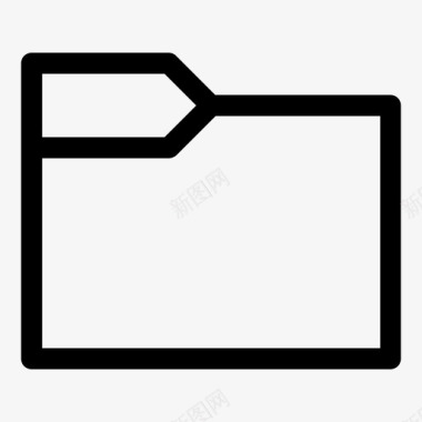 文件夹简单形状图标图标